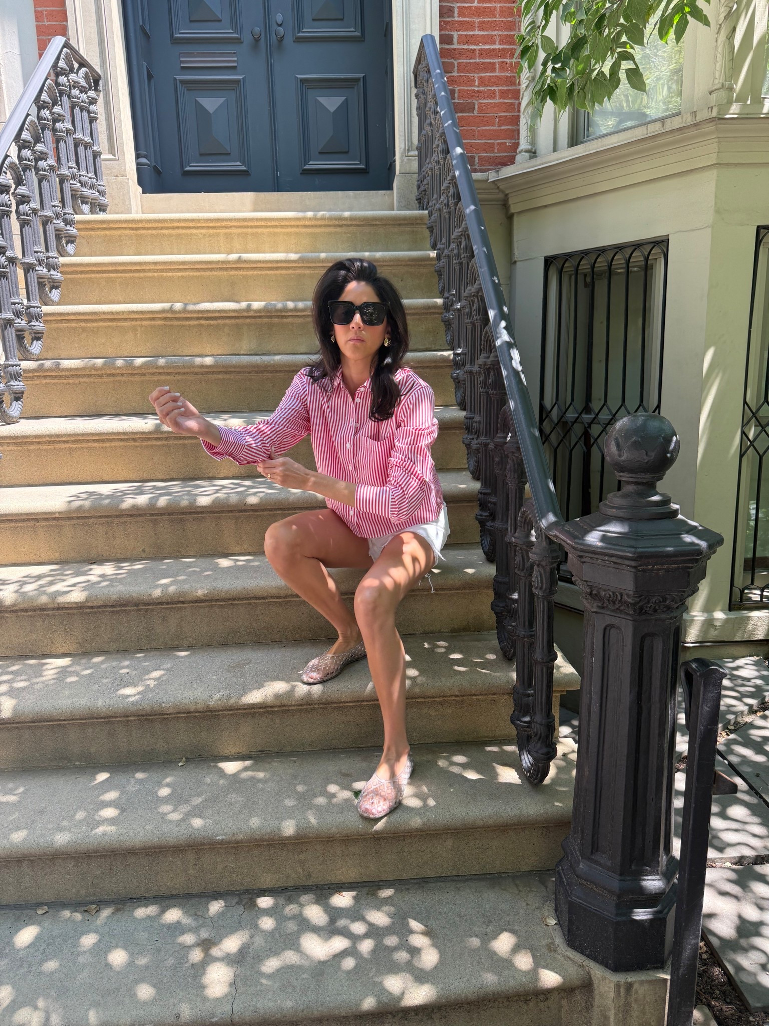 Cropped for drama. Short for attention plus this jelly flats are under $10!

#LTKStyleTip #LTKFindsUnder50 #LTKTravel