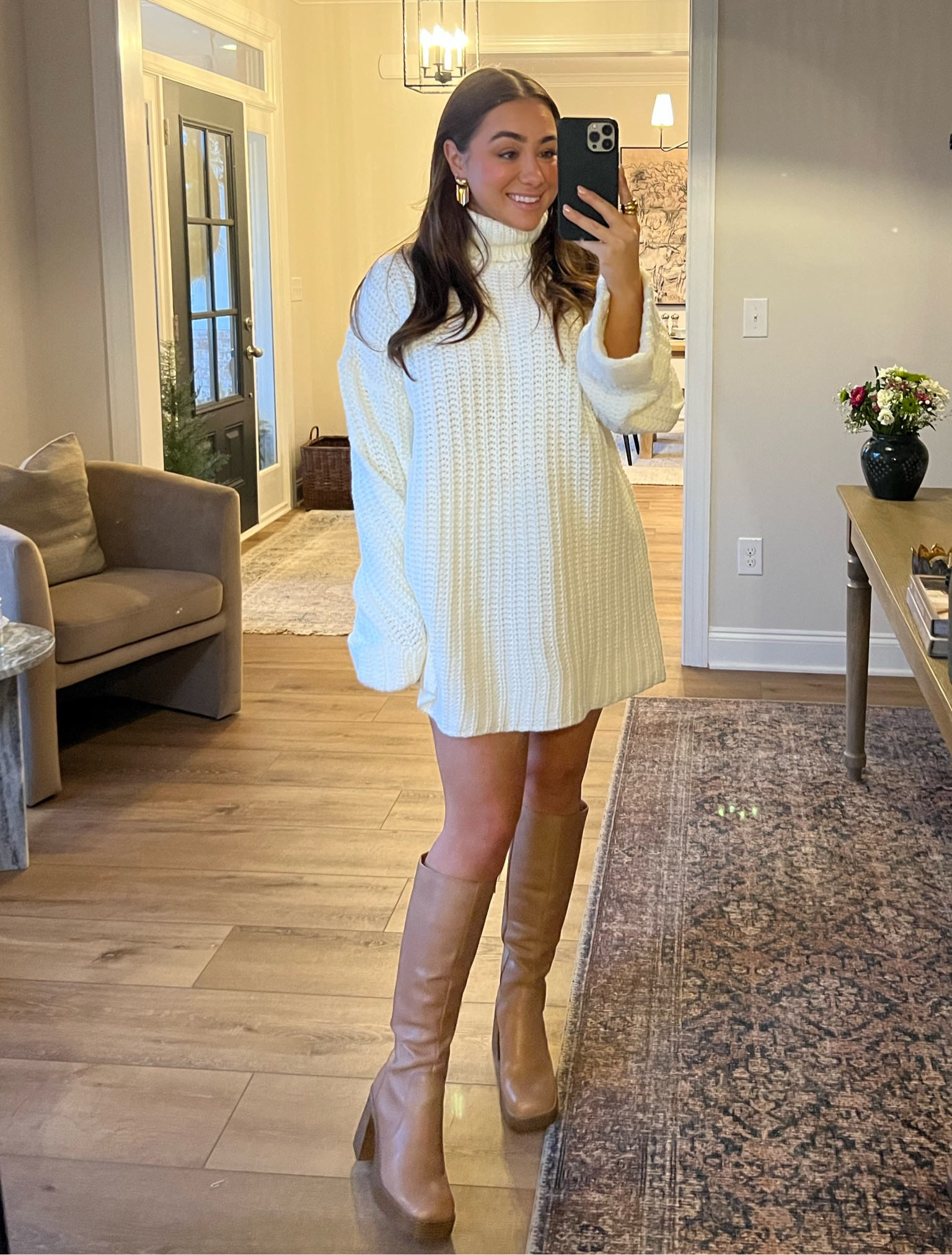 Sweater dress US 04, boots TTS! 

#LTKCyberweek #LTKstyletip #LTKSeasonal