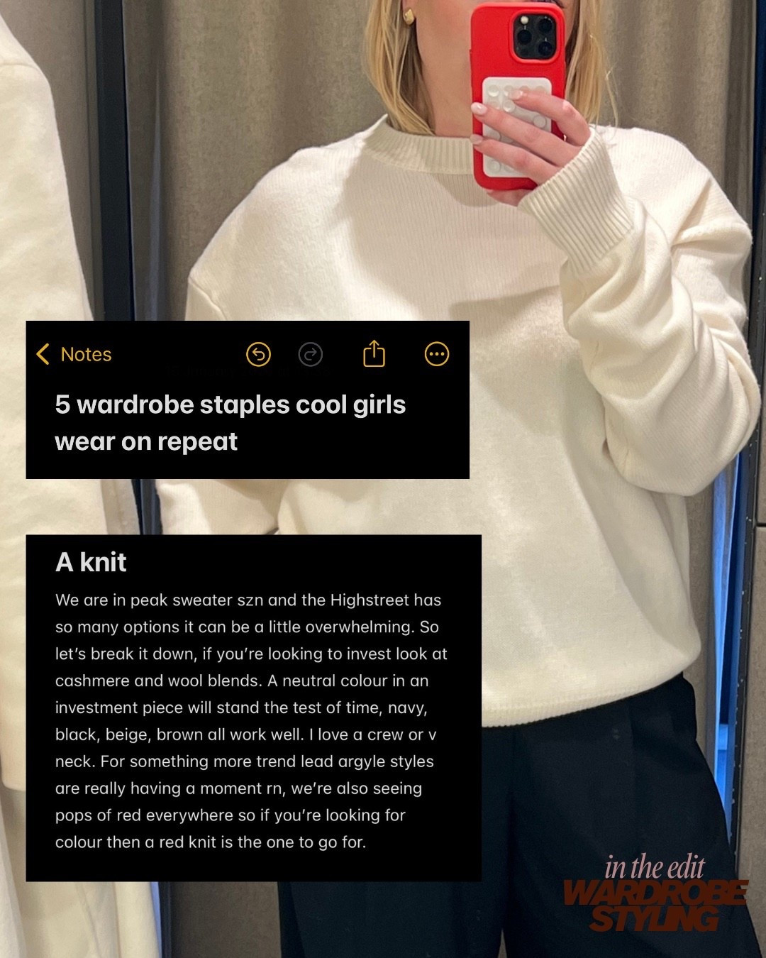 Wardrobe staples cool girls wear on repeat - knits 

#LTKstyletip #LTKwinter #LTKeurope