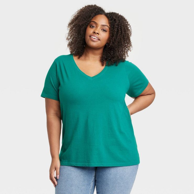 Women's Short Sleeve V-Neck T-Shirt - Ava & Viv™ | Target