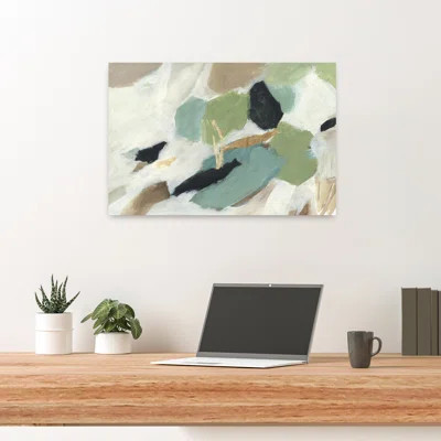 Green Serenity Abstract Modern Organic Nature Art | Wayfair North America
