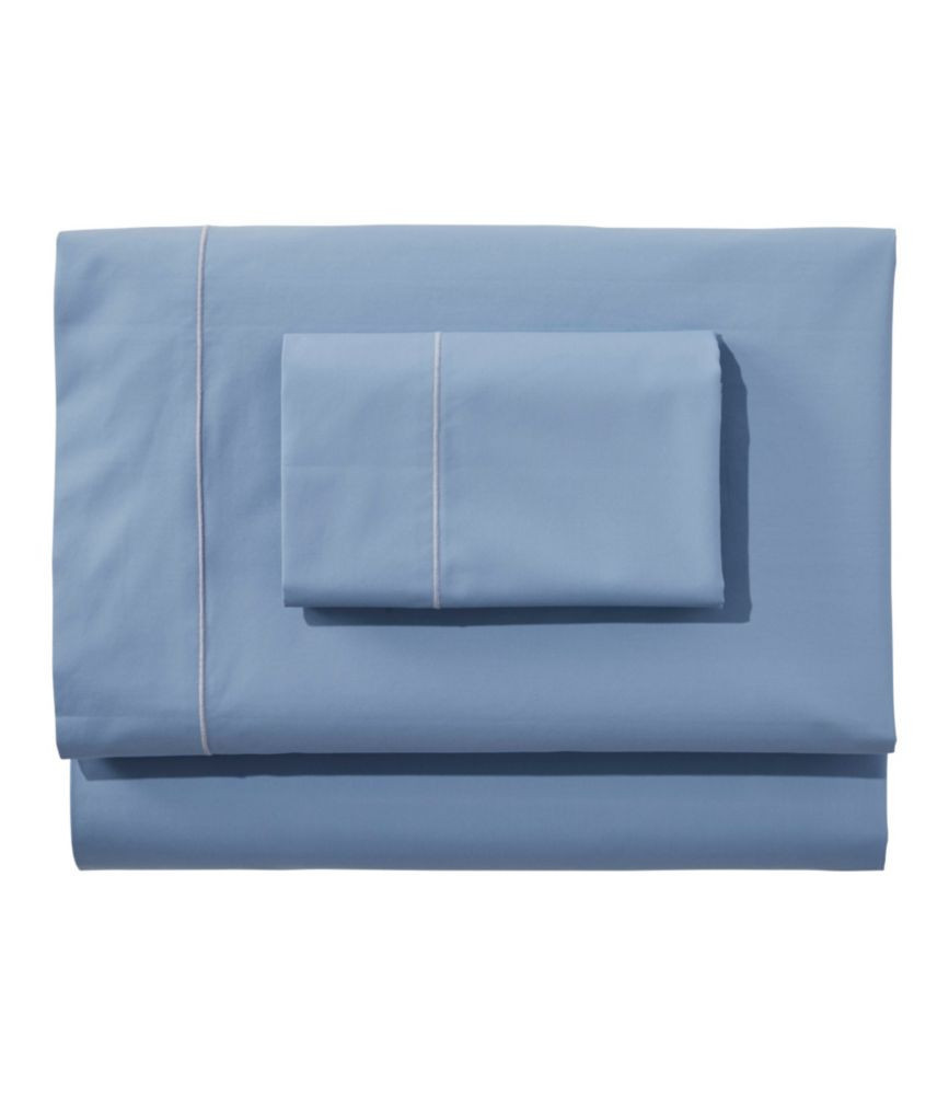 Premium Egyptian Percale Sheet Collection Soft Blue Queen, Cotton L.L.Bean | L.L. Bean