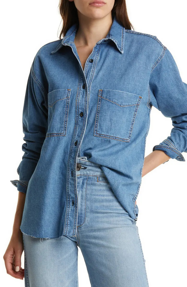 ASKK NY Oversize Denim Button-Up Shirt | Nordstrom | Nordstrom