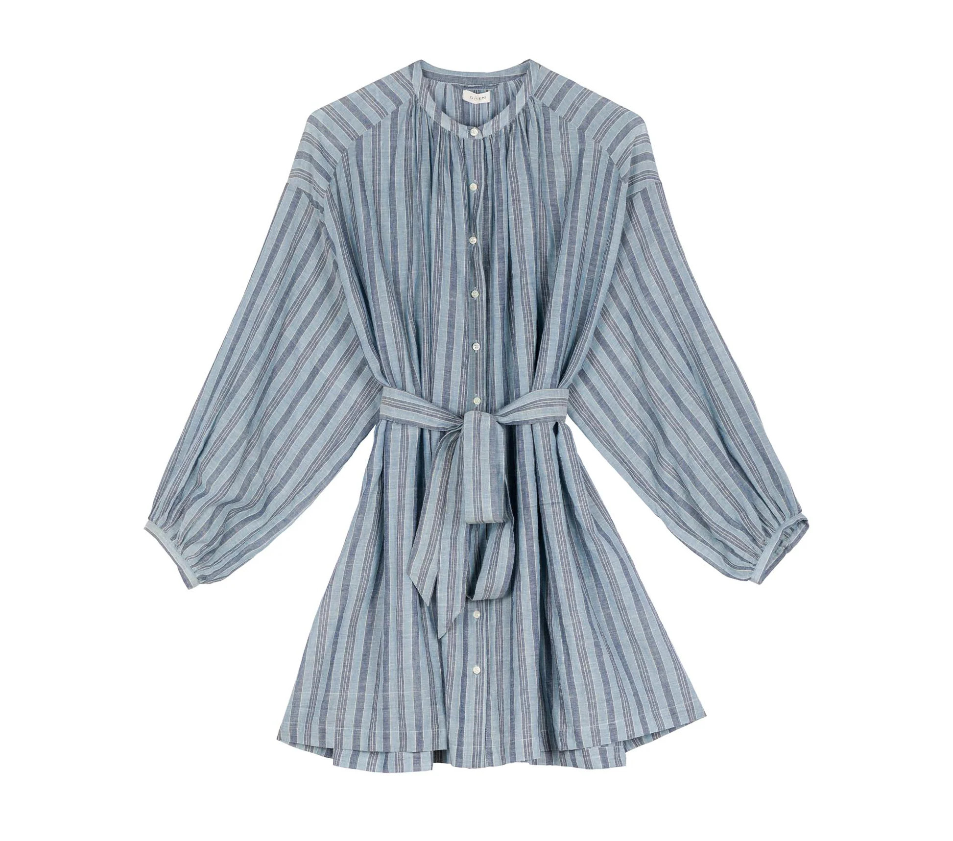 Jo Dress - Indigo Stripe | DÔEN | DOEN
