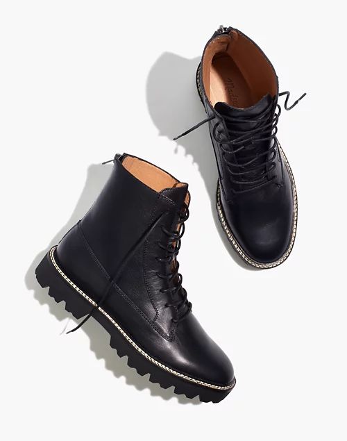 The Citywalk Lugsole Lace-Up Boot in Leather | Madewell