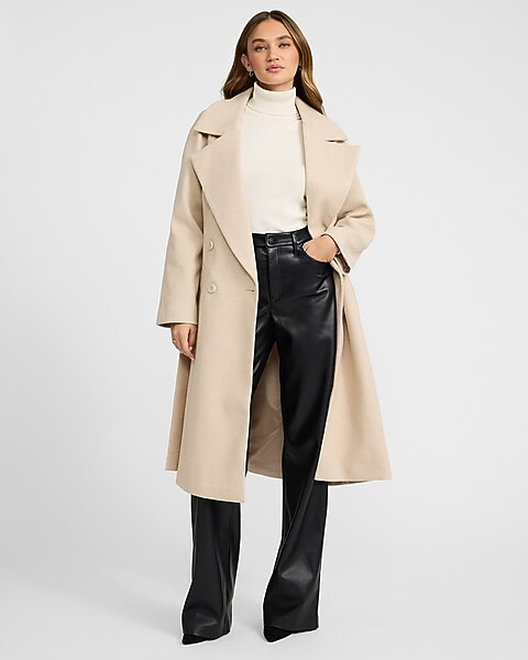 Double Breasted Belted Coat | Express