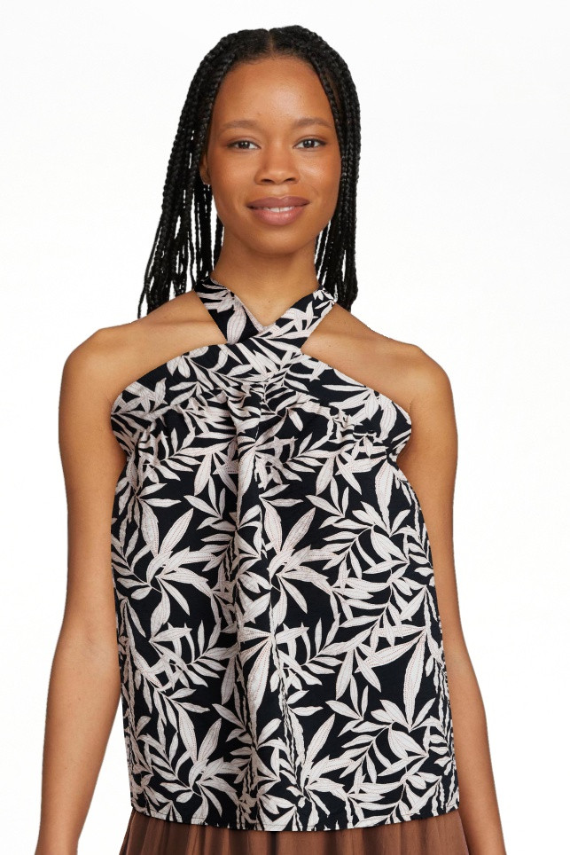 Time and Tru Women's Print Halter Top, Sizes XS-XXXL | Walmart (US)