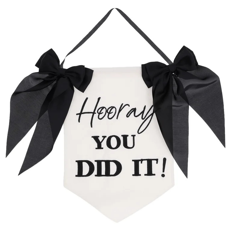 Hooray You Did It Banner, Black and White, Graduation by Way To Celebrate | Walmart (US)