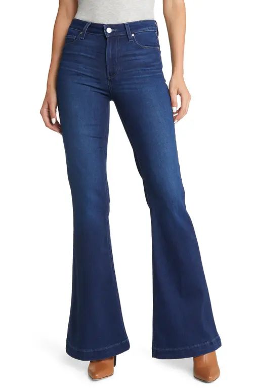 PAIGE Women's Genevieve High Waist Flare Jeans in Model at Nordstrom, Size 29 | Nordstrom