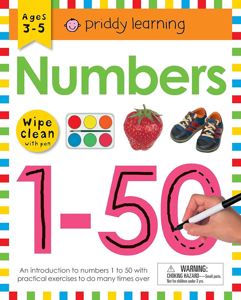 Wipe Clean Workbook: Numbers 1-50: Ages 3-5; wipe-clean with pen (Wipe Clean Learning Books) | Amazon (US)