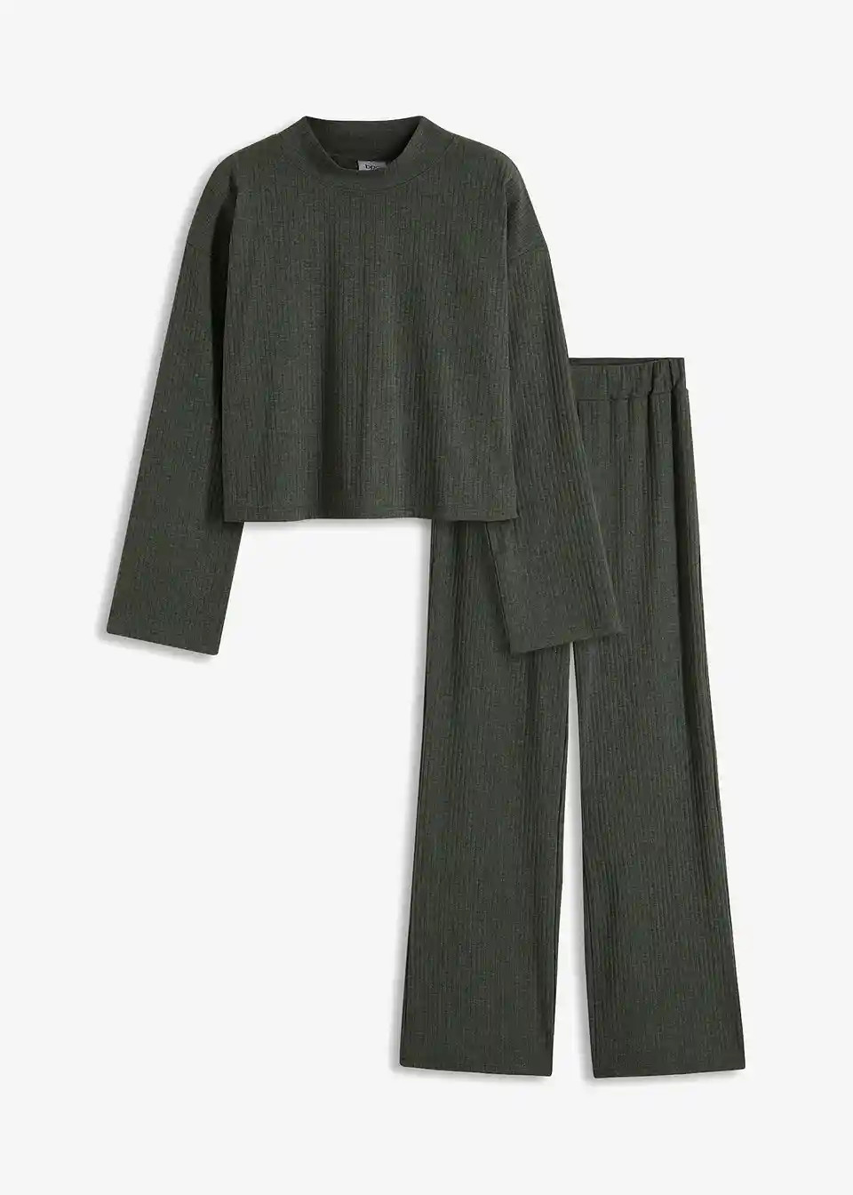 Weit geschnittener Loungewear Hausanzug aus weicher Rippe | Bonprix DE