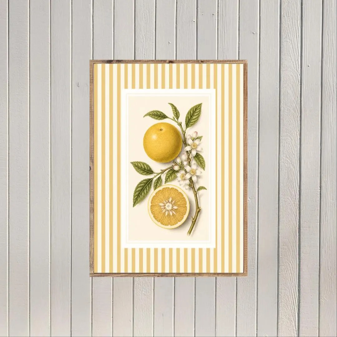 Limone Bloom Canvas Printed Sign - Etsy | Etsy (Global)