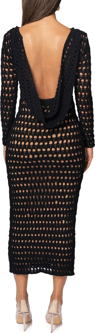 Serene Wonders Open Stitch Long Sleeve Dress | Nordstrom