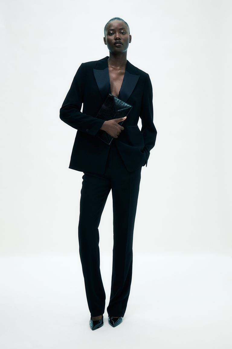 Pantalón ajustado - Negro - MUJER | H&M ES | H&M (FR, IT, ES, PT, BE)