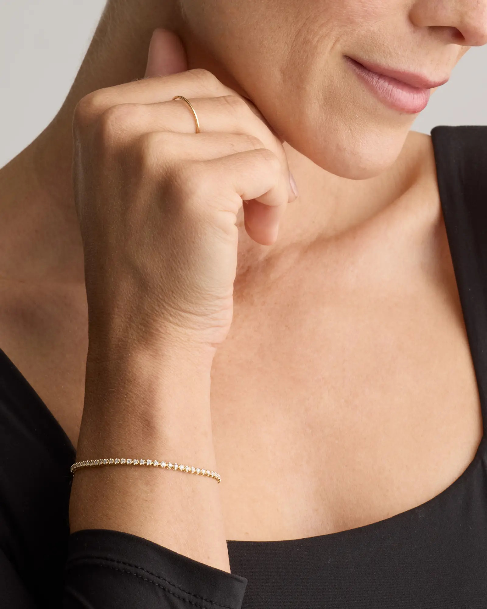 14k Gold Diamond Half Tennis Bracelet | Quince