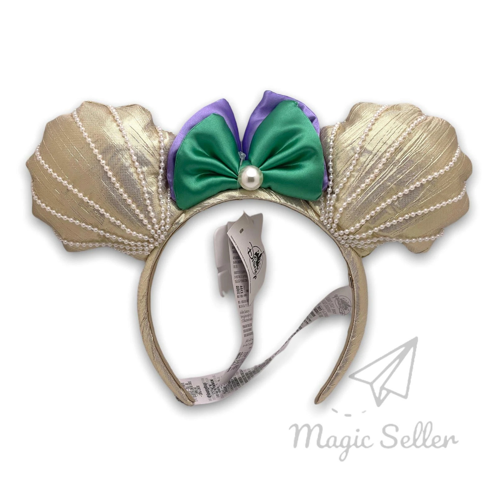 2022 Disney Park BaubleBar Ariel The Little Mermaid Seashell Pearl Ear Headband  | eBay | eBay US