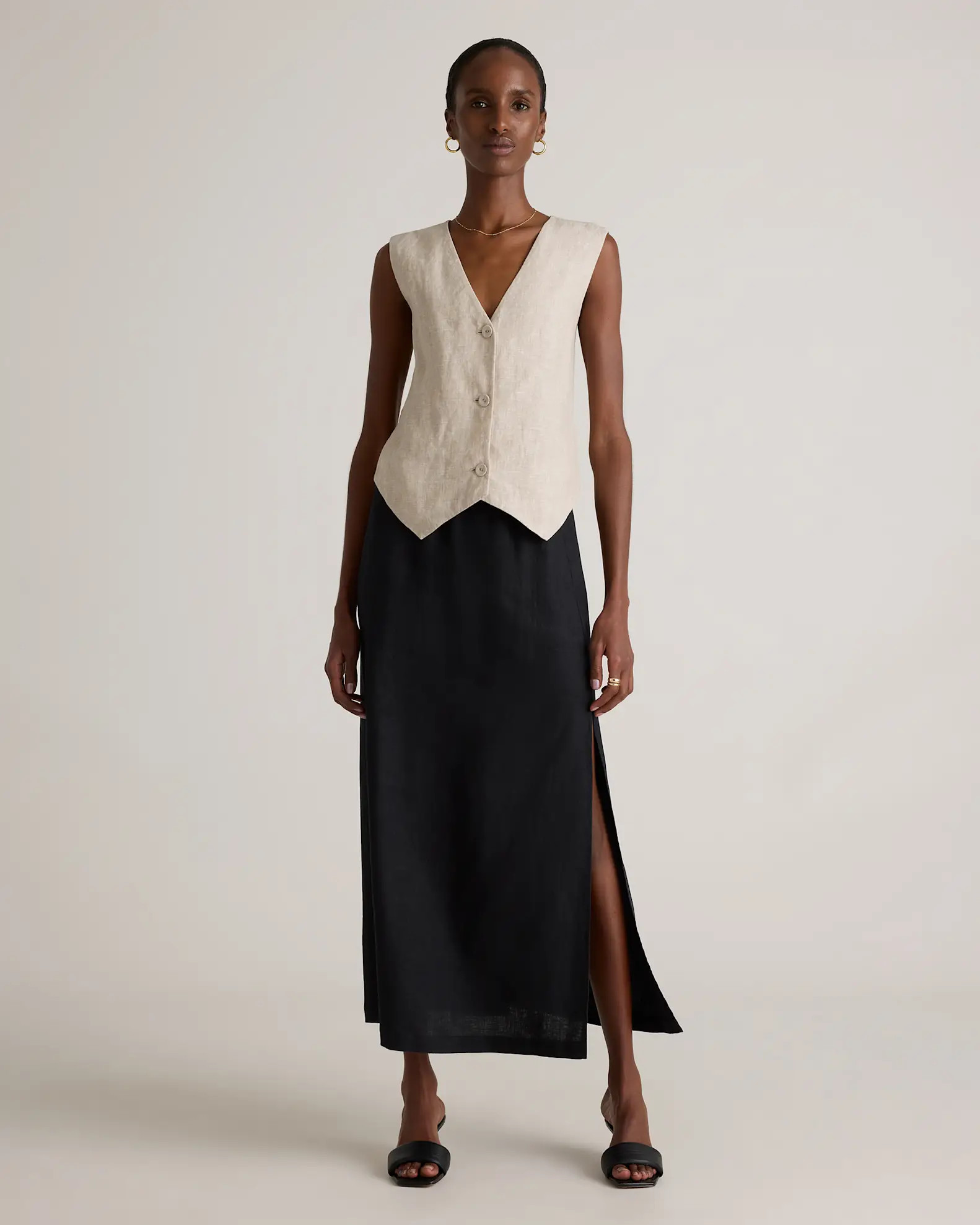 100% European Linen Vest | Quince