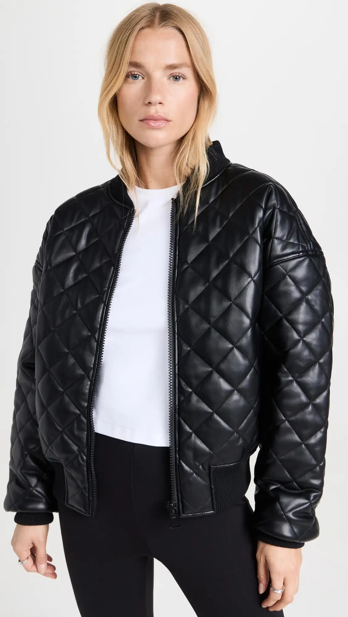 Good American Better Than Leather Quilted Bomber | Shopbop | Shopbop