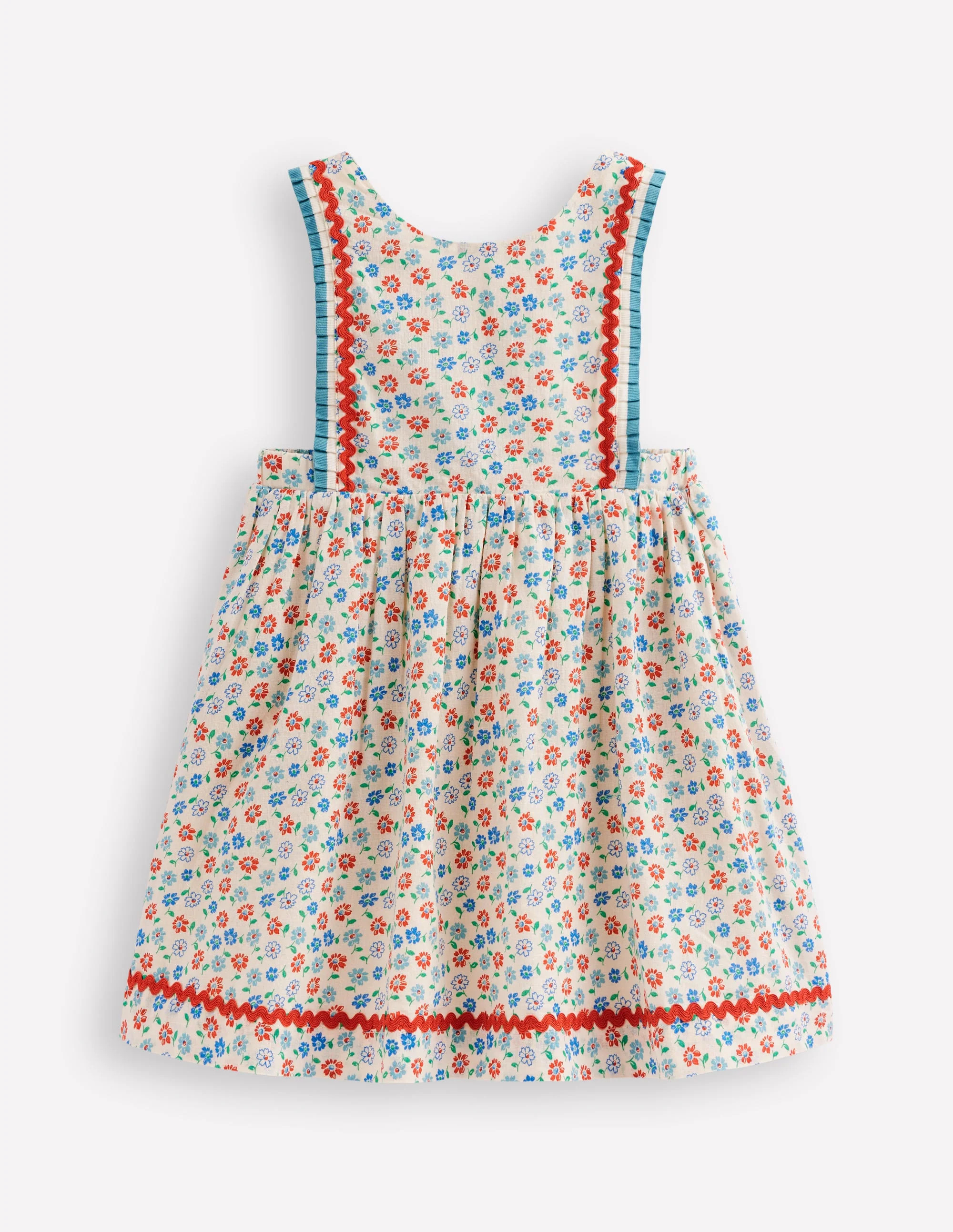 Gladys Pinafore Dress-Vanilla White Vintage Daisy | Boden (US)