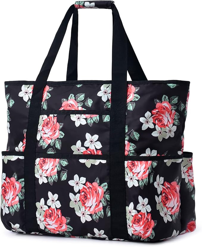 Beach Bags for Women, Large Beach Tote Bag with Zipper Tons of Pockets Beach Bag Waterproof Sandp... | Amazon (US)