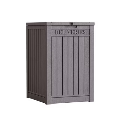 Chic Crate-Package Delivery Box, Large Lockable Storage Box, Double-Wall Resin Outdoor Package Delivery And Waterproof Deck Box For Porch, Patios | Target