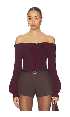 ASTR the Label Tilde Sweater in Wine from Revolve.com | Revolve Clothing (Global)