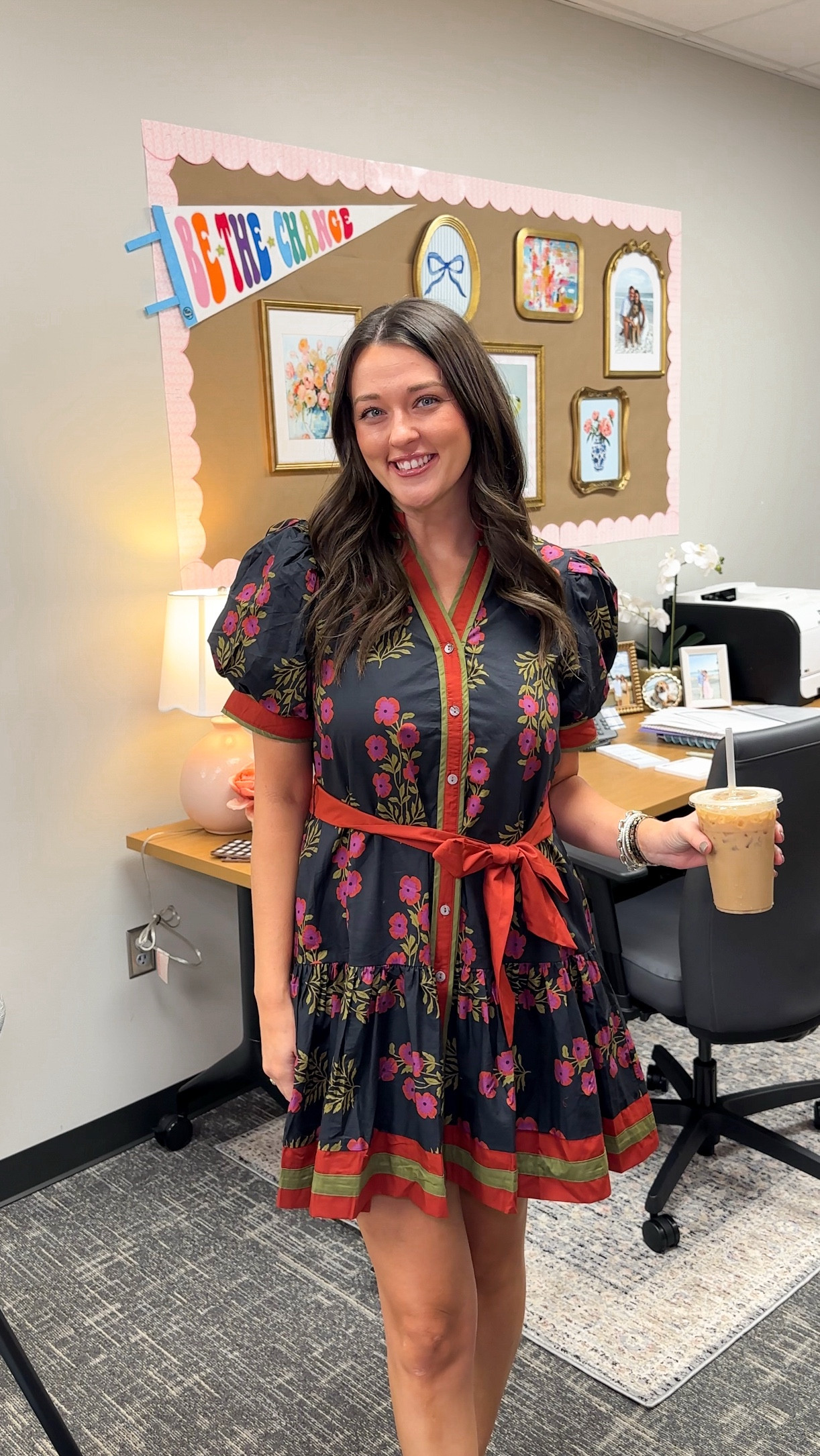 Teacher outfit of the day! the perfect fall dress! wearing a Medium!