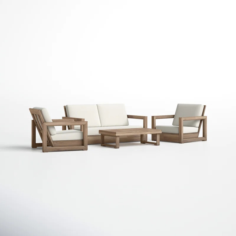 Donnie 4 Piece Sofa Seating Group with Cushions | Wayfair North America