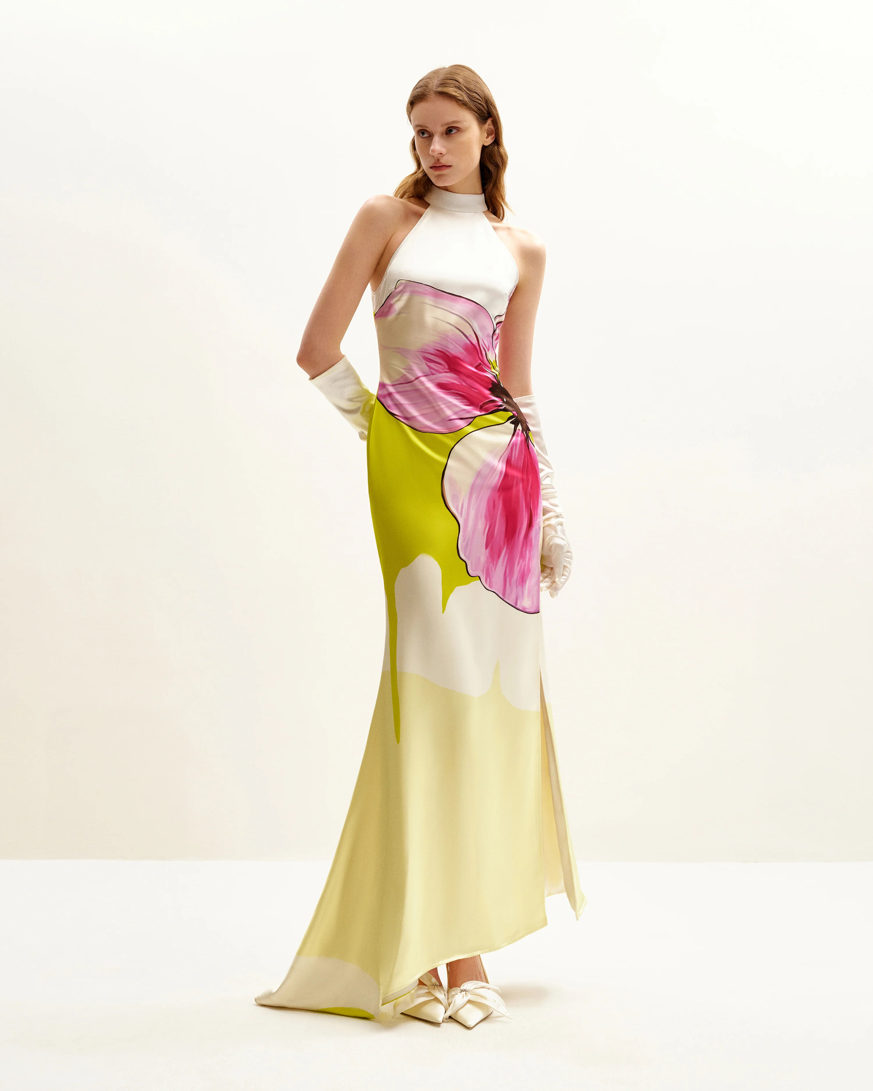Olivia Floral Halter Gown - Multicolor | JW PEI US