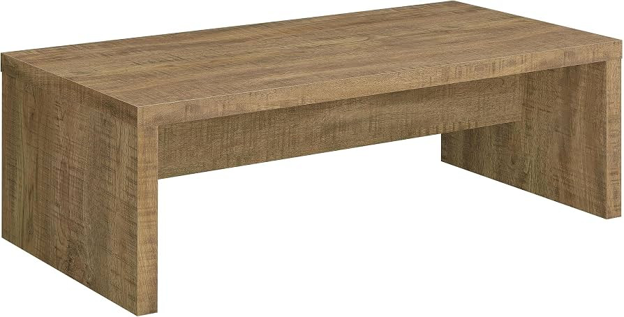 Coaster Home Furnishings Wooden Coffee Table w/ Side Panels & Center Brace, Mango Wood - Modern R... | Amazon (US)
