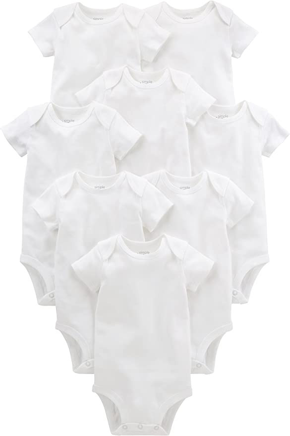 Simple Joys by Carter's Unisex Babies' Short-Sleeve Bodysuit, Pack of 8 | Amazon (US)