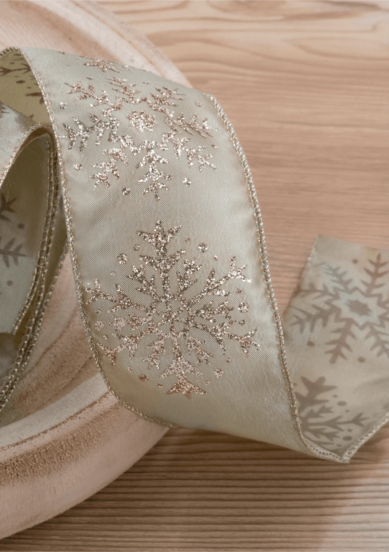 Forest Snowflake Ribbon (10 Yards) | King of Christmas