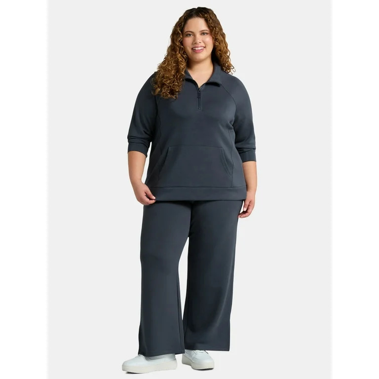 Terra & Sky Women's Plus Scuba Knit Sweatshirt and Sweatpants Set, 2-Piece, Sizes 0X-4X | Walmart (US)