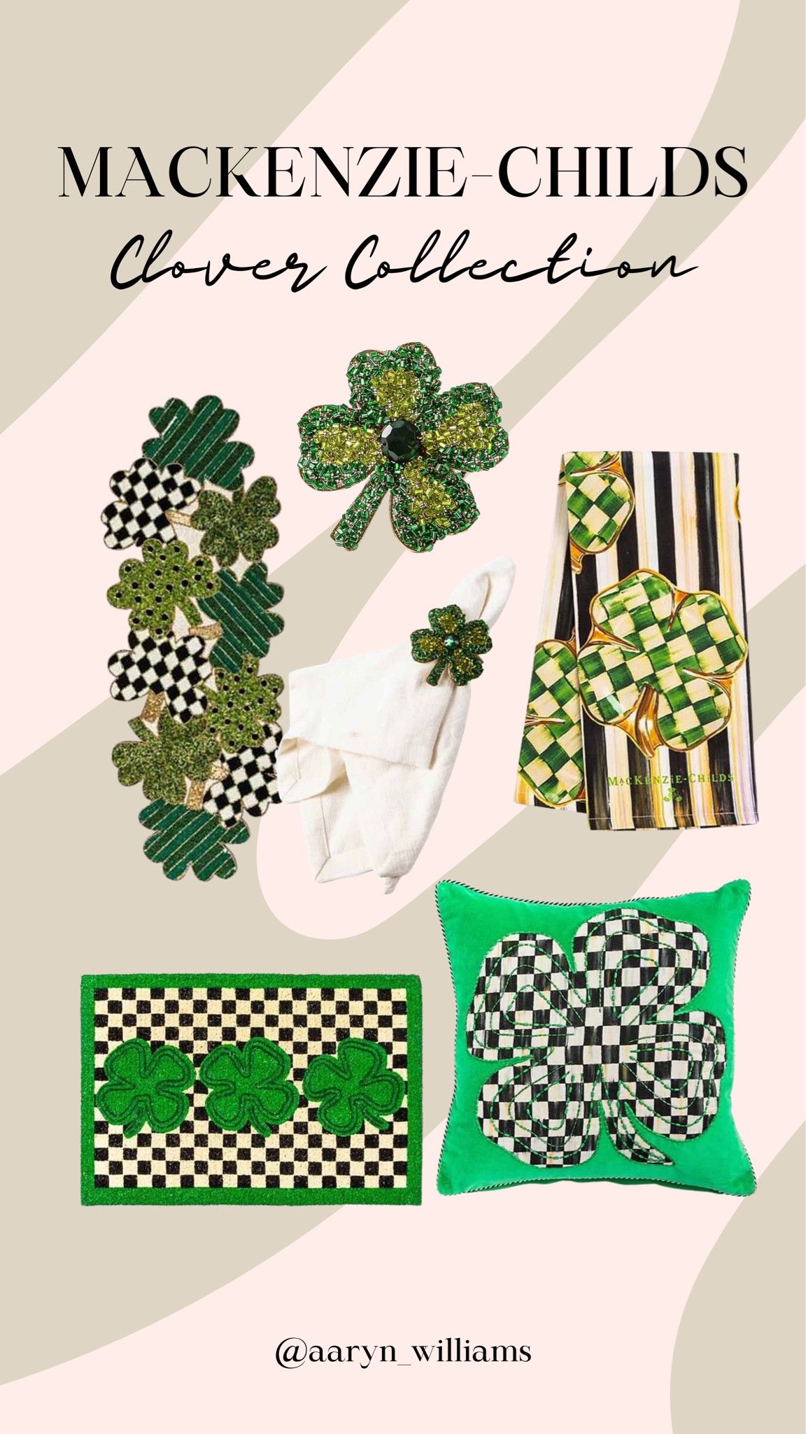For the Mackenzie-Childs lovers! ☘️🌈 

Mackenzie-childs clover, st Patrick’s day decor, lucky clover, dancing clover, home decor, seasonal spring home decor

#LTKSeasonal #LTKfamily #LTKhome