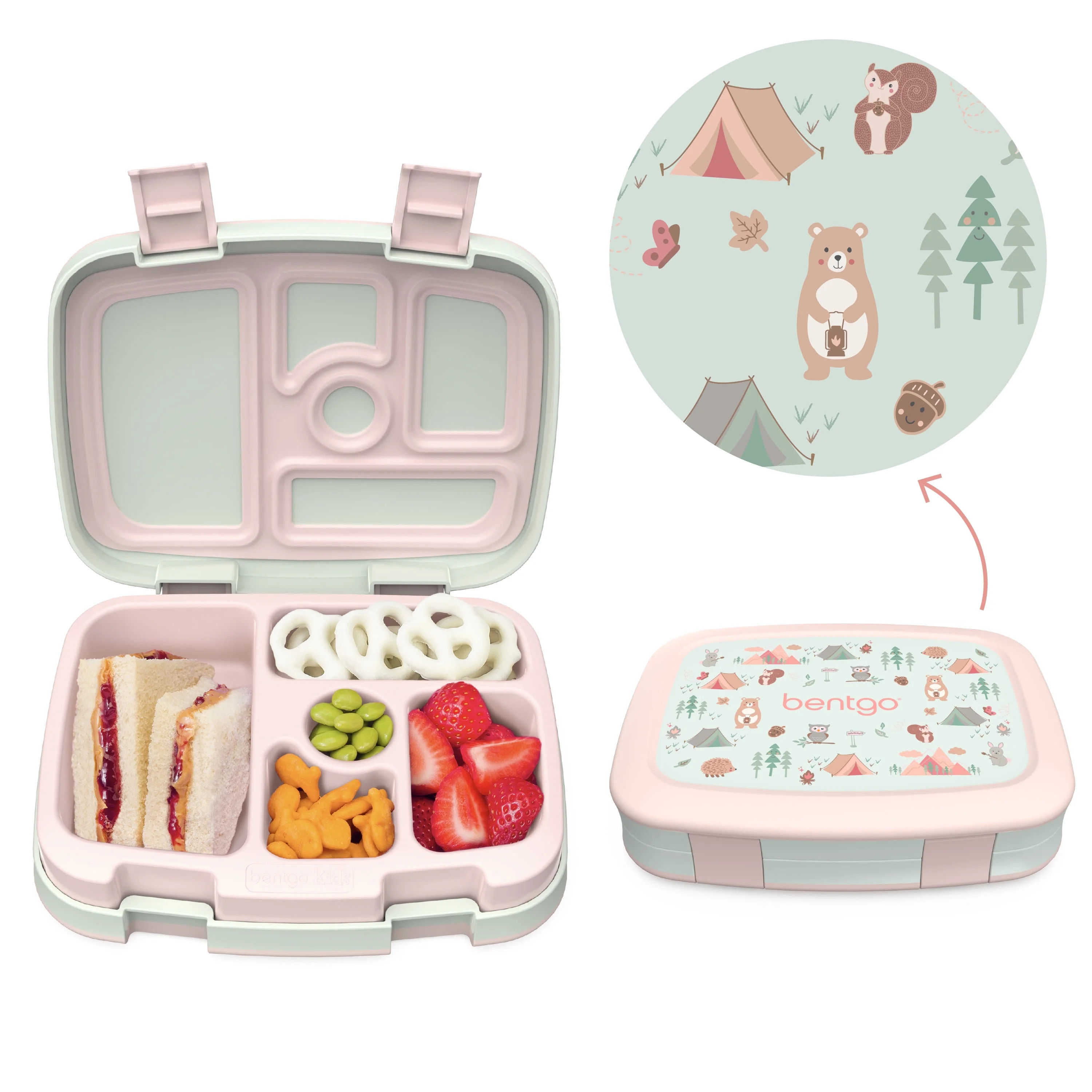 Bentgo® Kids Prints Leak-Proof, 5-Compartment Bento-Style Kids Lunch Box - Ideal Portion Sizes f... | Walmart (US)