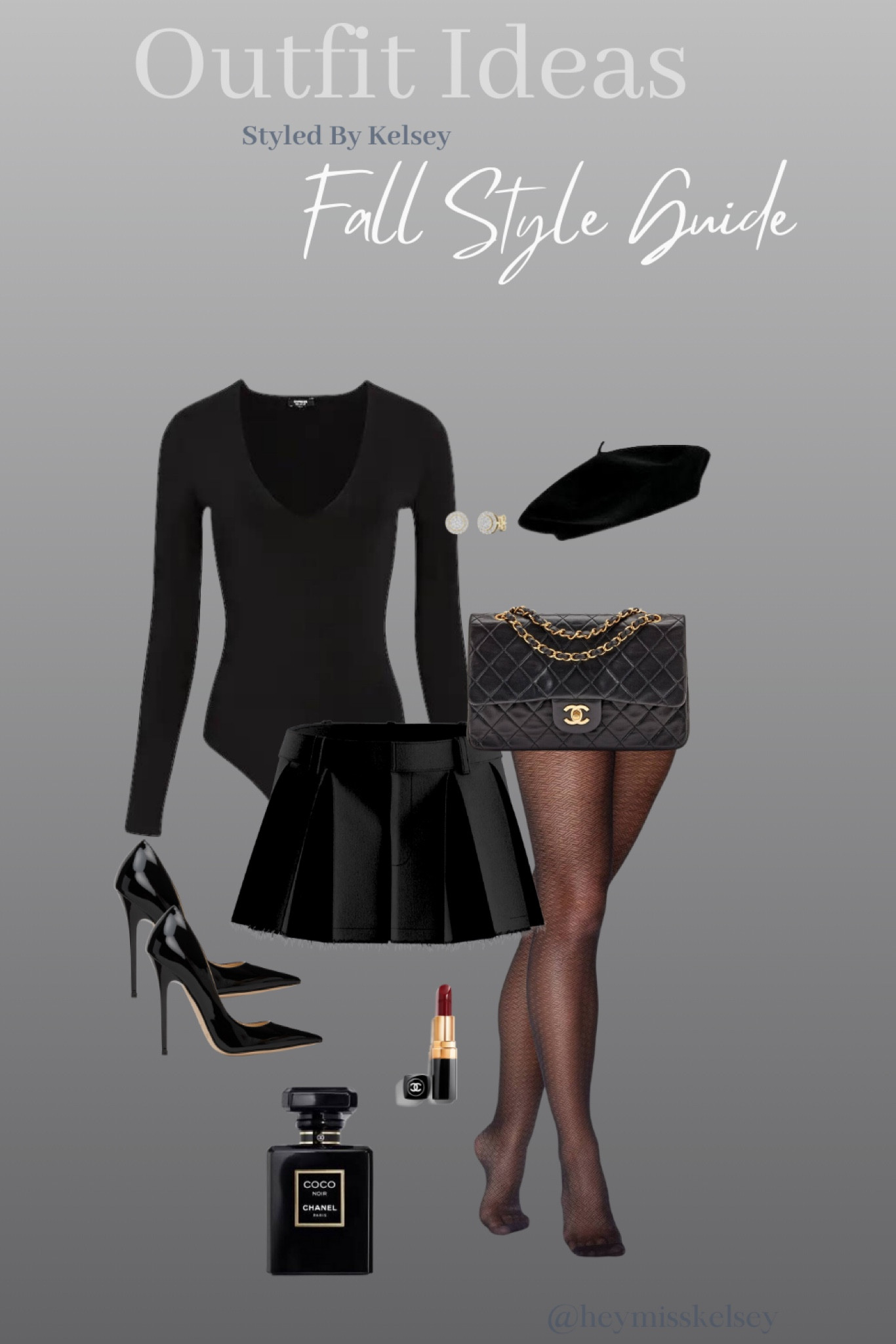 Cutest gossip girl inspired outfit for fall. You can never go wrong with an all black outfit, I love this pleated skirt and black beret from Amazon. Also added some patterned tights and black pointed heels. 

#LTKSeasonal #LTKstyletip #LTKfindsunder100
