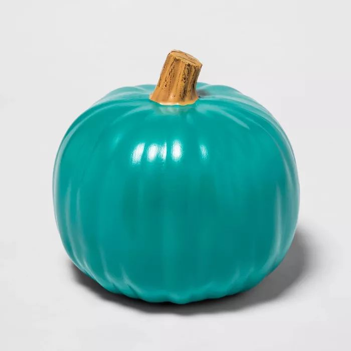 9" Teal Carvable Plastic Halloween Pumpkin - Hyde & EEK! Boutique™ | Target