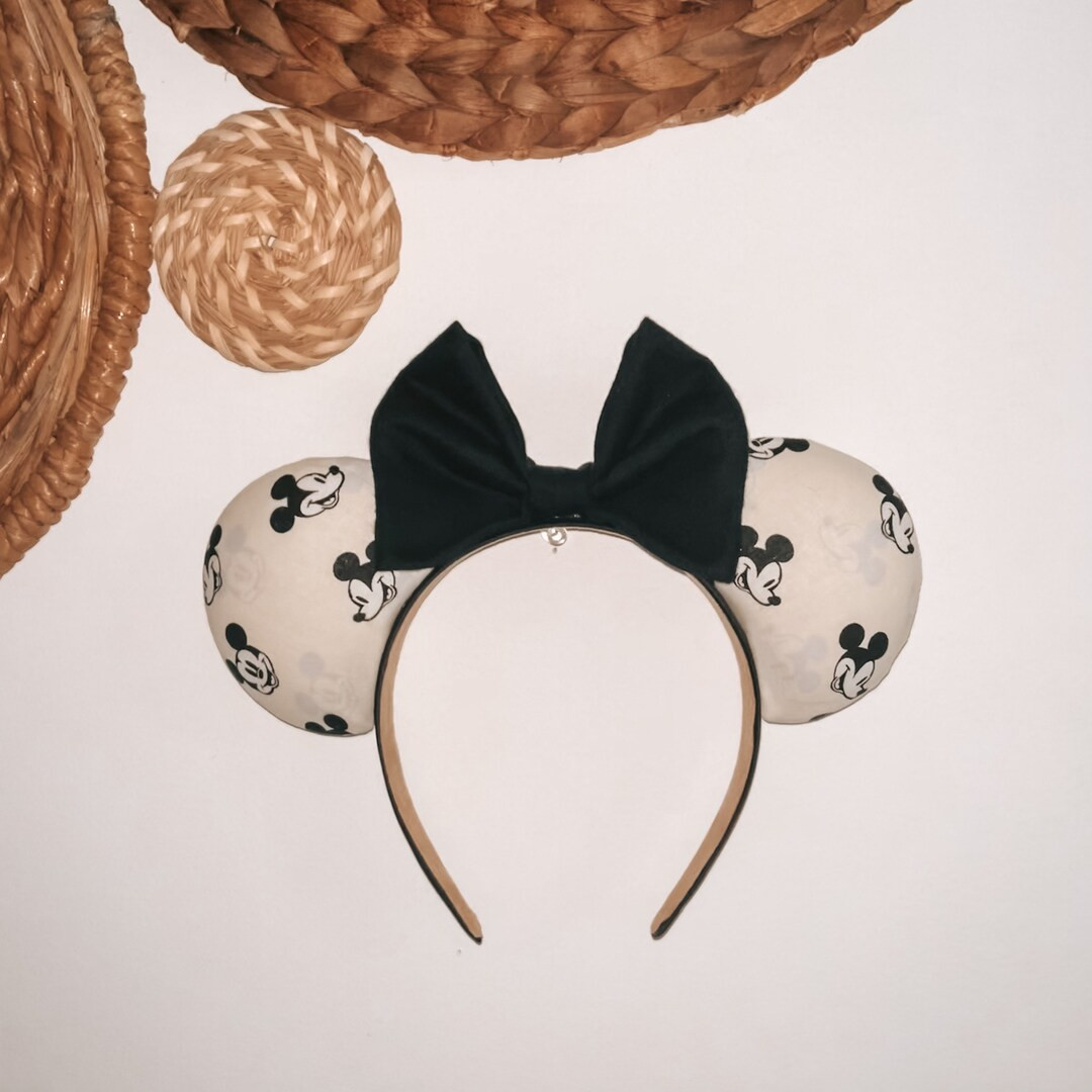 Mickey Silhouette Faces Mouse Ears | Minnie Ears | Mickey Ears | Disney Ears | Mickey Vintage Ear... | Etsy (US)