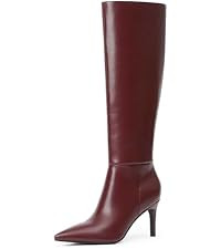 Knee High Boots Women Pointed Toe Tall Boots 3 In Stiletto High Heel Long Boots Side Zipper Dress... | Amazon (US)