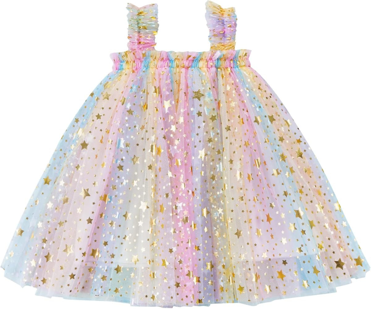 Toddler Baby Girl Tutu Dress Sleeveless Layered Tulle Dress | Amazon (US)
