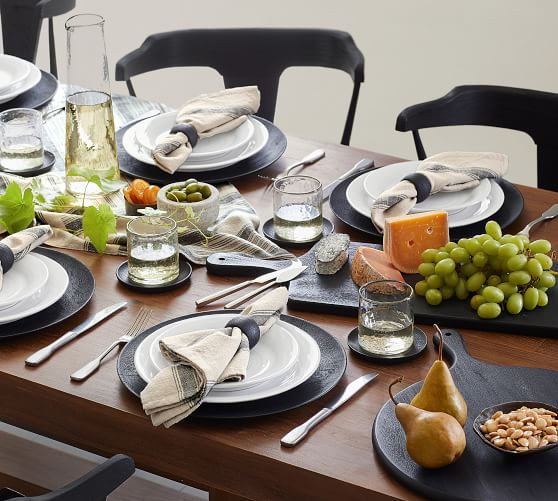 Chateau Acacia Wood Napkin Rings | Pottery Barn (US)