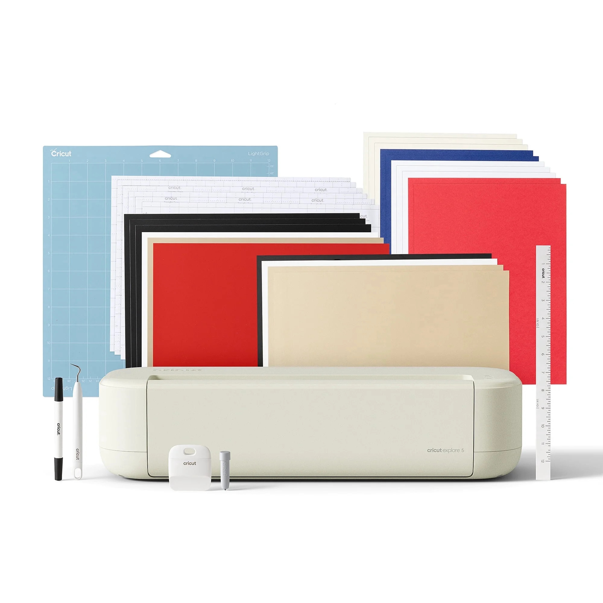 Cricut Explore 5 Smart Die-Cutting Machine Starter Bundle, Cream | Walmart (US)