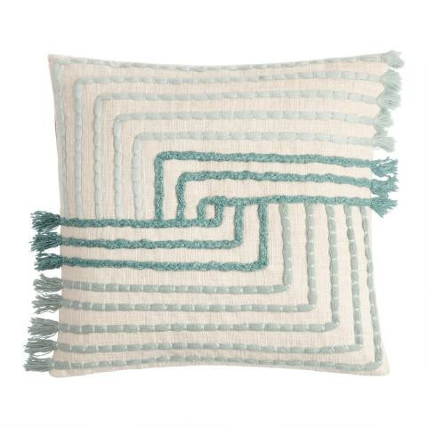 Multicolor Geo Tufted Throw Pillow | World Market