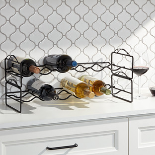 metaltex® 6-Bottle Stackable Wine Rack Lava | The Container Store