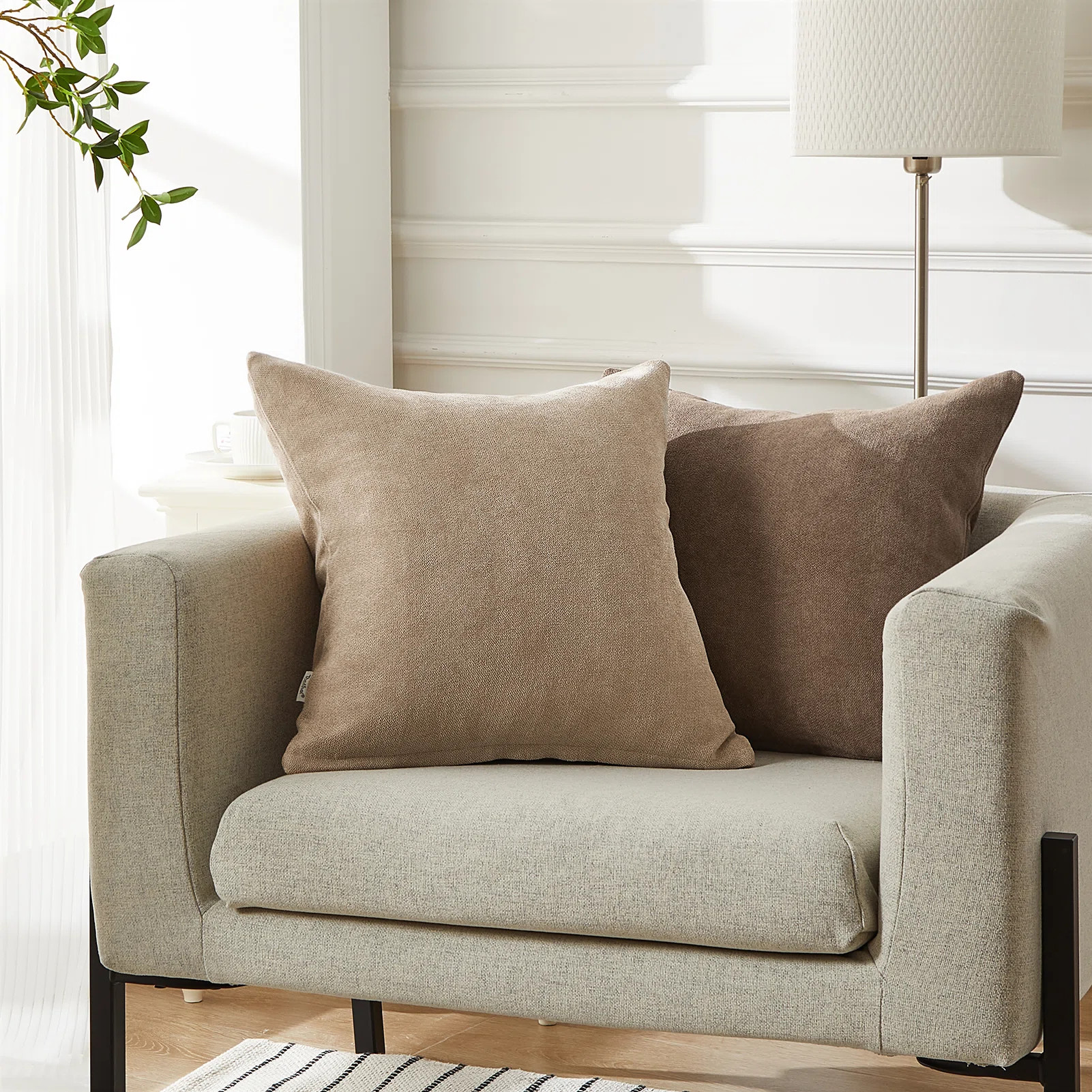 Square Chenille Pillow Cover (Set of 2) | Wayfair North America