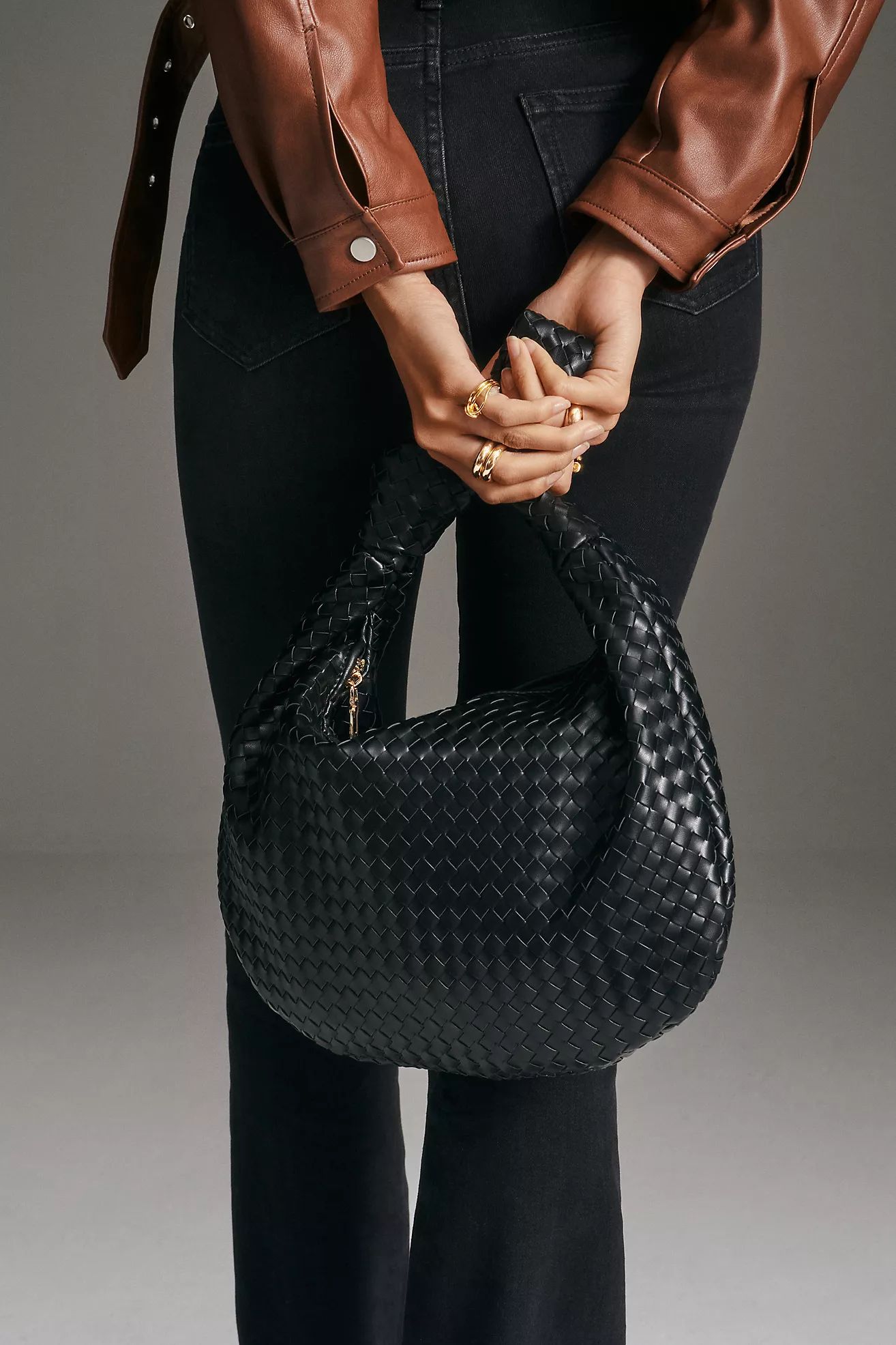 Melie Bianco Brigitte Large Faux Leather Shoulder Bag | Anthropologie (UK)