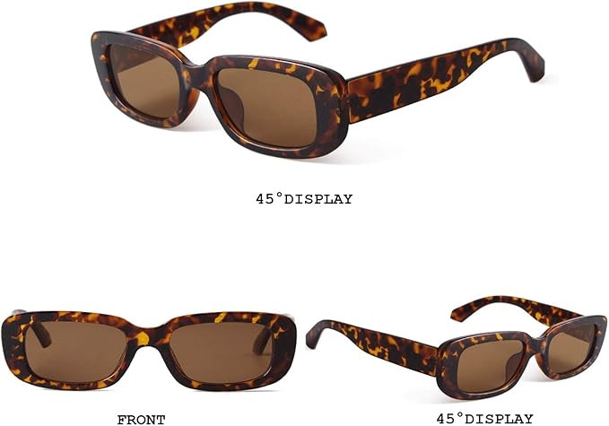 BUTABY Rectangle Sunglasses for Women Retro Driving Glasses 90’s Vintage Fashion Narrow Square ... | Amazon (US)