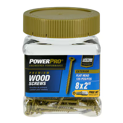Power Pro  #8 x 2-in Epoxy Exterior Wood Screws (125-Per Box) | Lowe's