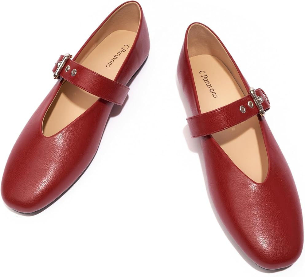 C.Paravano Women's Flats Shoes | Comfortable Slip on Shoes | Ballet Flats Dress Shoes | Round Toe... | Amazon (US)