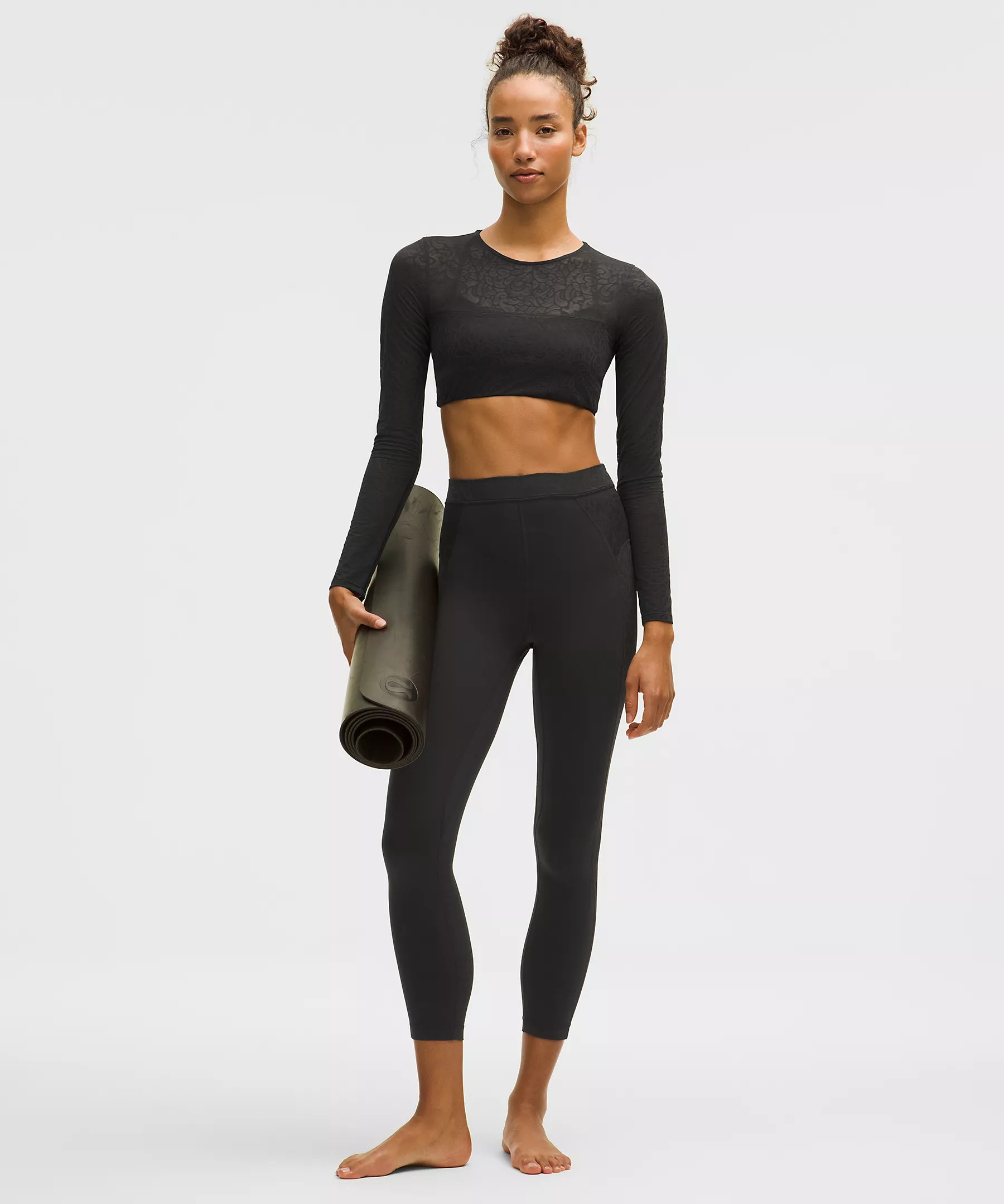 Paisley Sheer Lace Jacquard Panelled High-Rise Tight 25" | Lululemon (US)